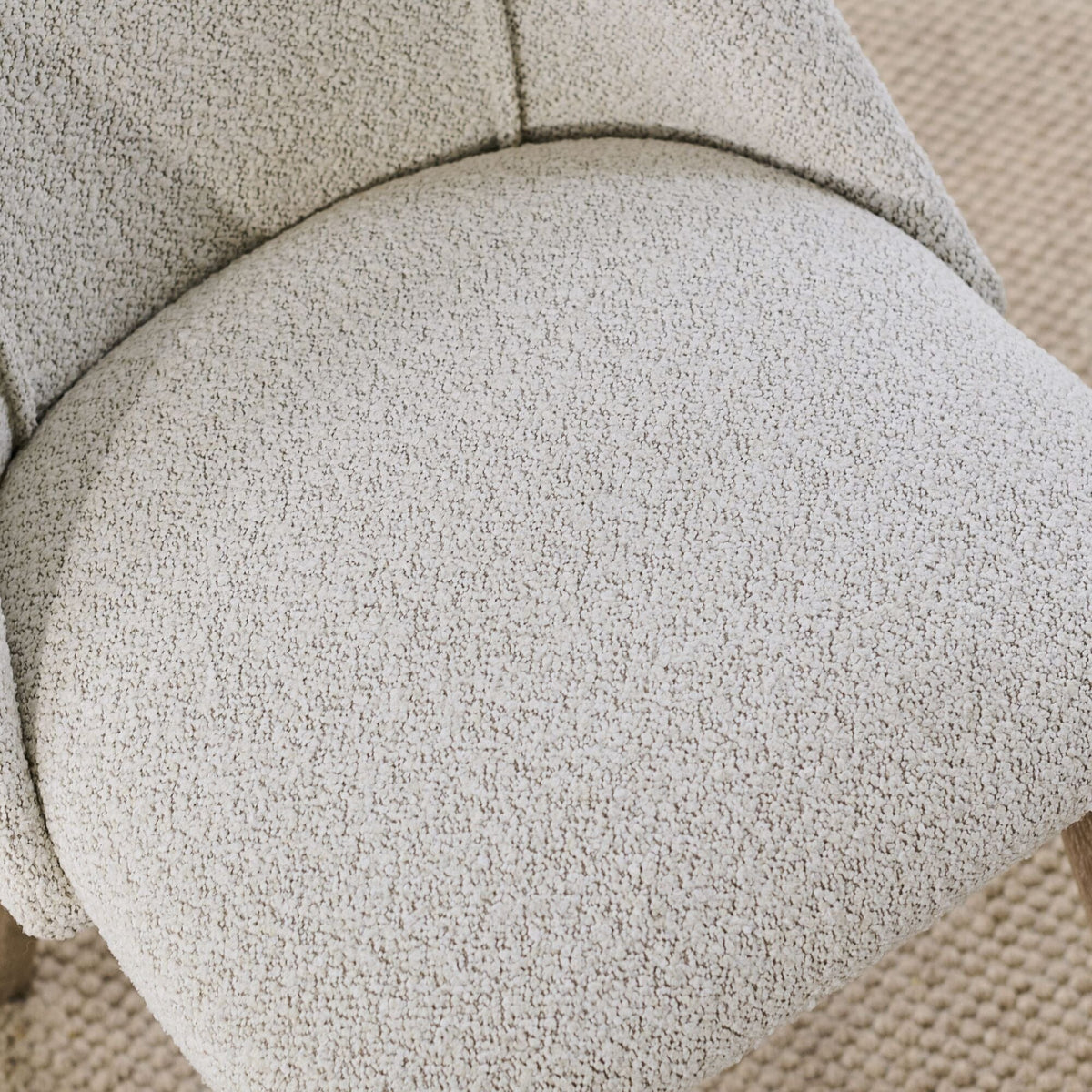 Freya Oat Boucle Dining Chairs - Set of 2 - Pale Oak Legs - Laura James