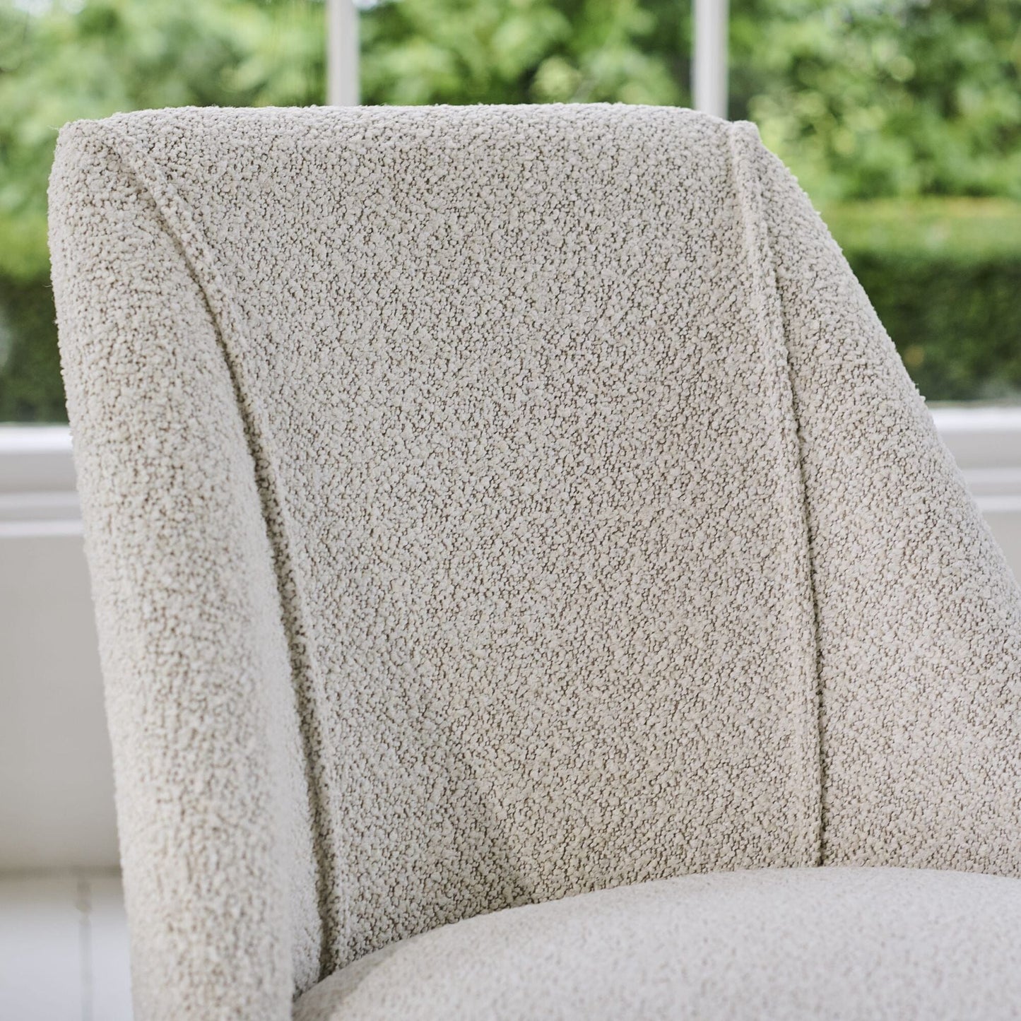 Freya Oat Boucle Dining Chairs - Set of 2 - Pale Oak Legs - Laura James