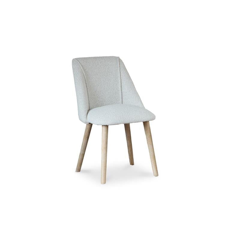 Freya Oat Boucle Dining Chairs - Whitewash Oak Legs - Laura James