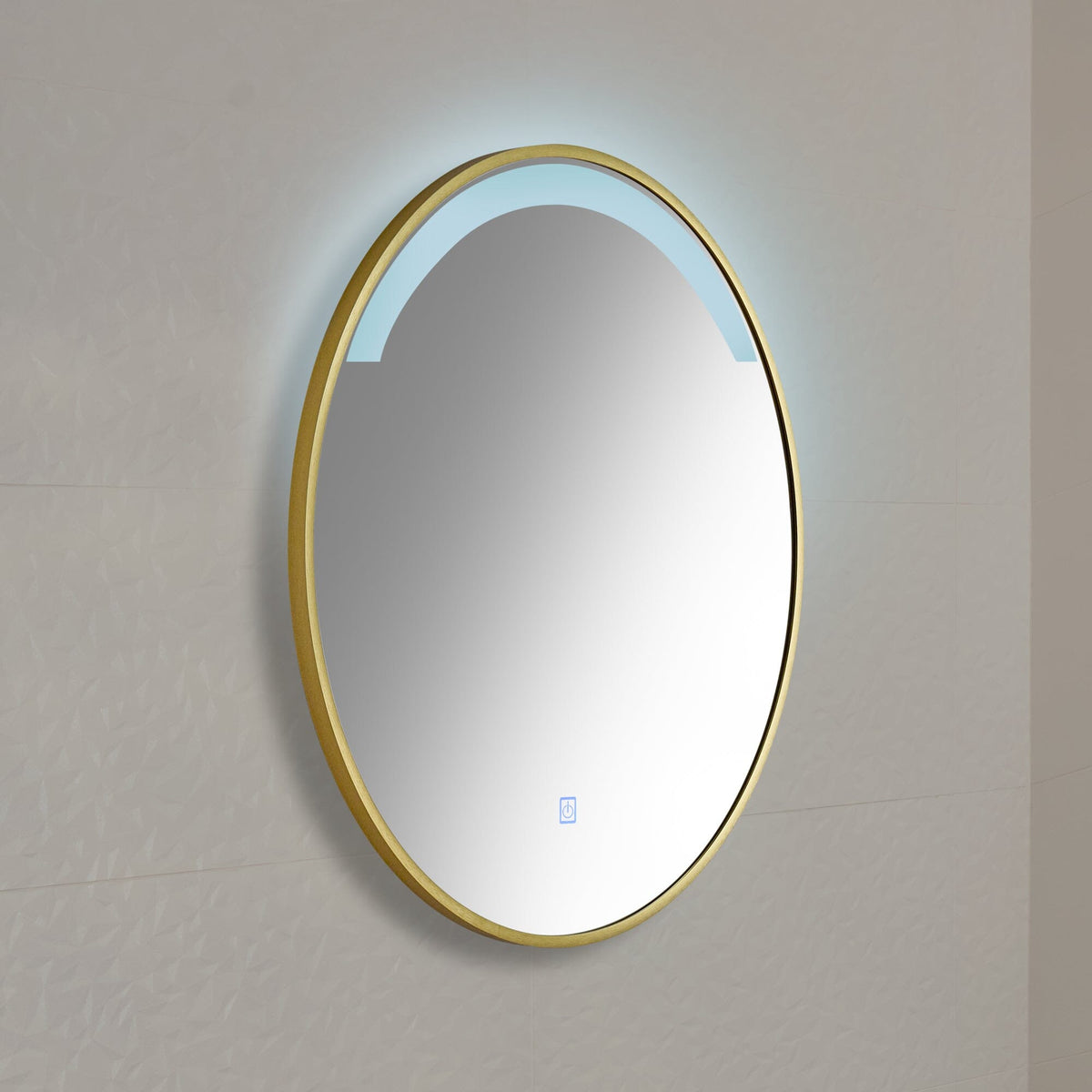 OUTLET - Kimbridge Gold Bathroom Mirror - with LED Lights