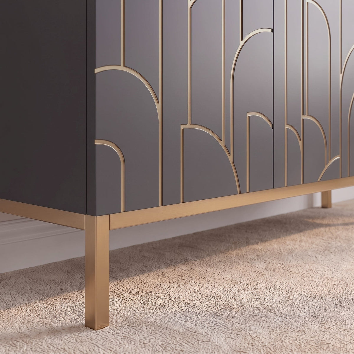 Gatsby 3 Door Sideboard - Smoke Grey