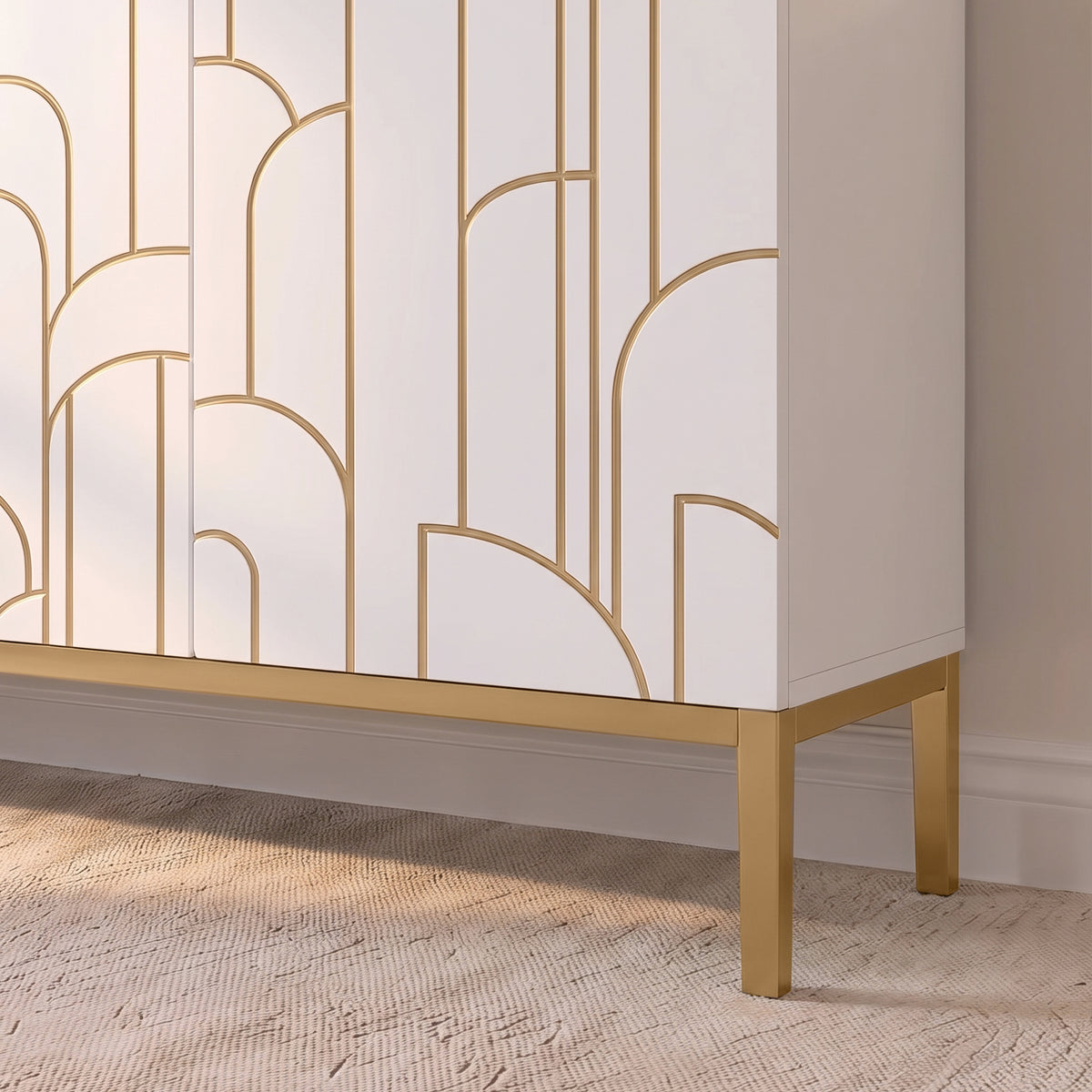 Gatsby Large 4 Door Sideboard - Snow White