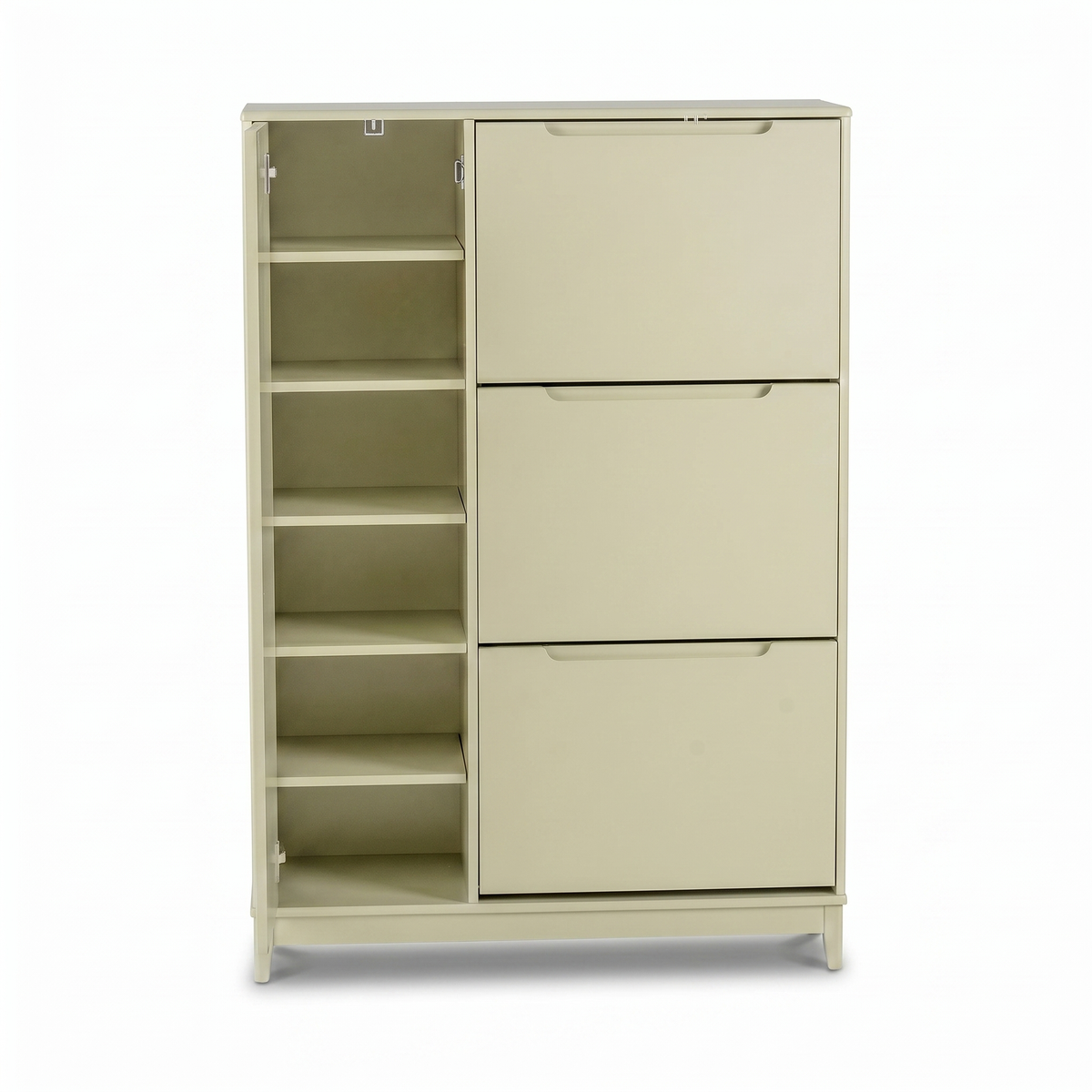 Coby Shoe Cabinet with Shelves - Pistachio Green - Laura James