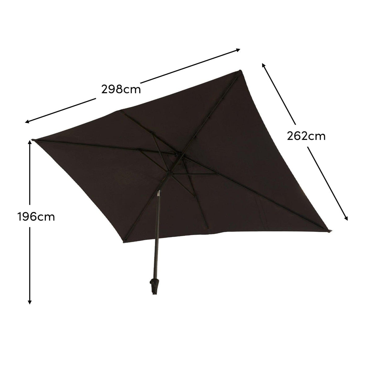 Grey Parasol - 2x3m Rectangle - Laura James