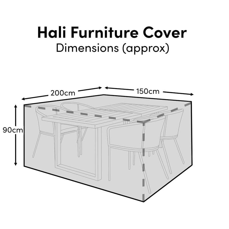 Hali Table 4-Seater Raincover - 200x150x90cm - Laura James