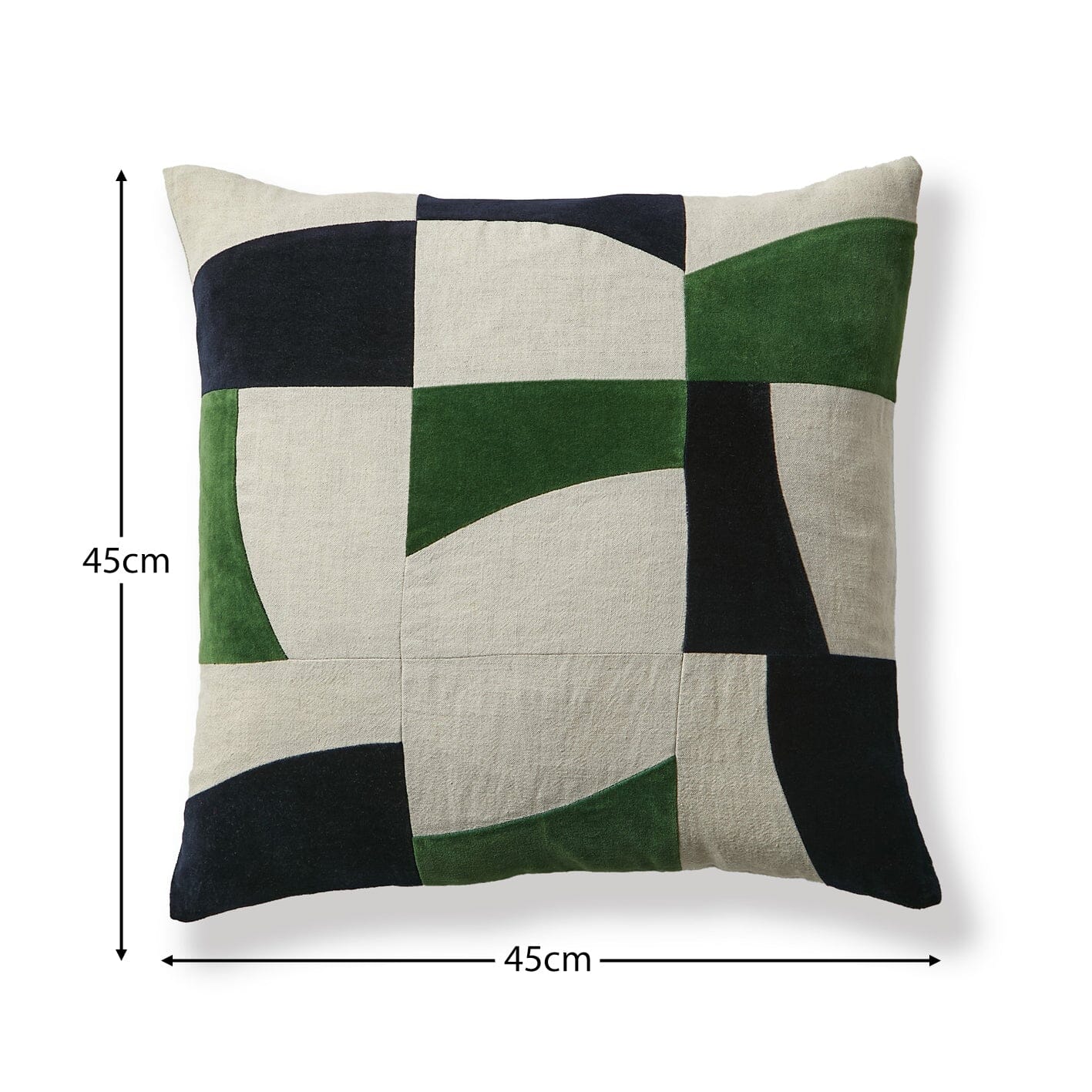 Holbeck 45x45cm Abstract Cushion Cover - Fern Green