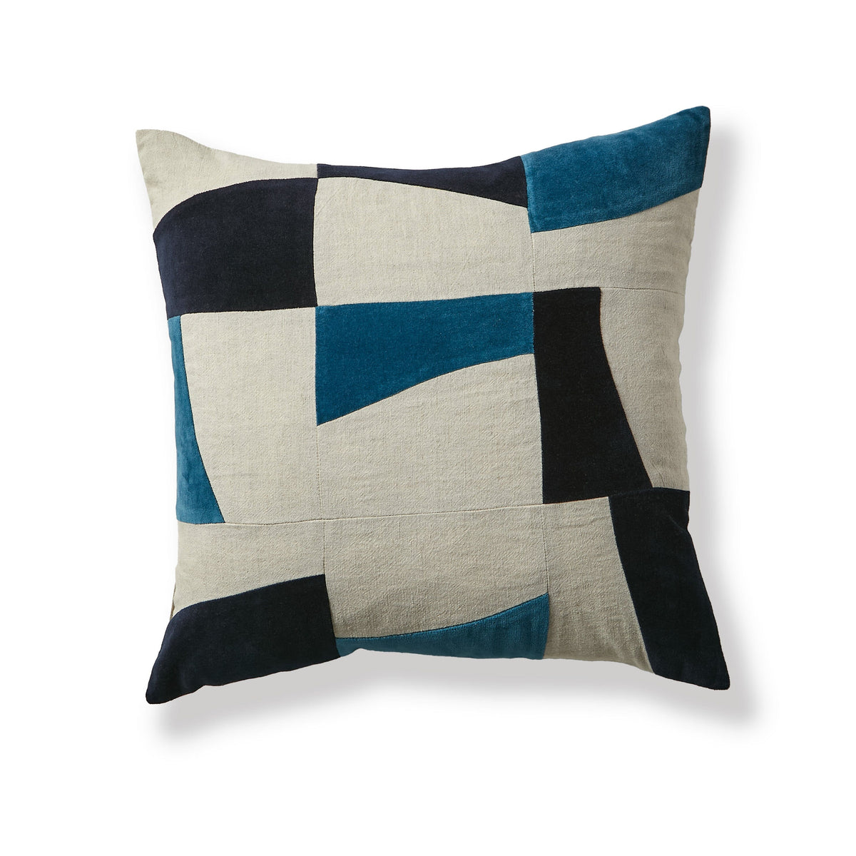Holbeck Teal 45x45cm Abstract Cushion Cover - Laura James