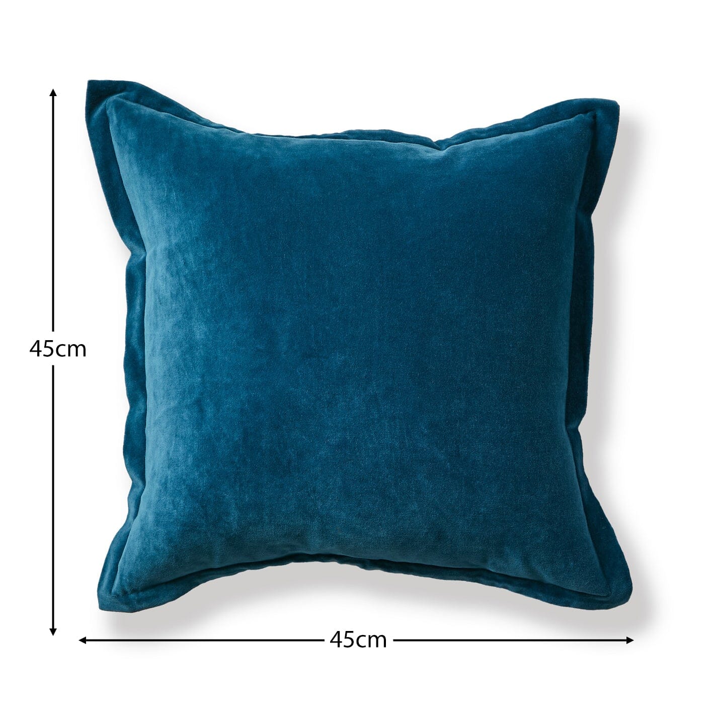 Holbeck 45x45cm Velvet Cushion Cover - Teal