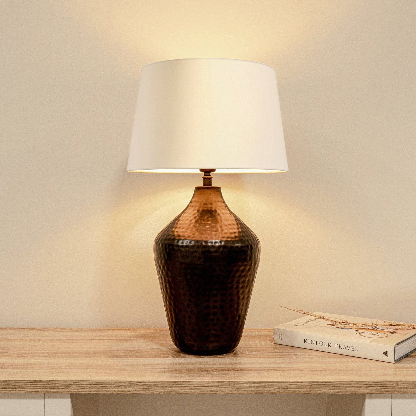 Hale Black Bronze Lamp with Coningsby White Shade - 35cm
- Laura James