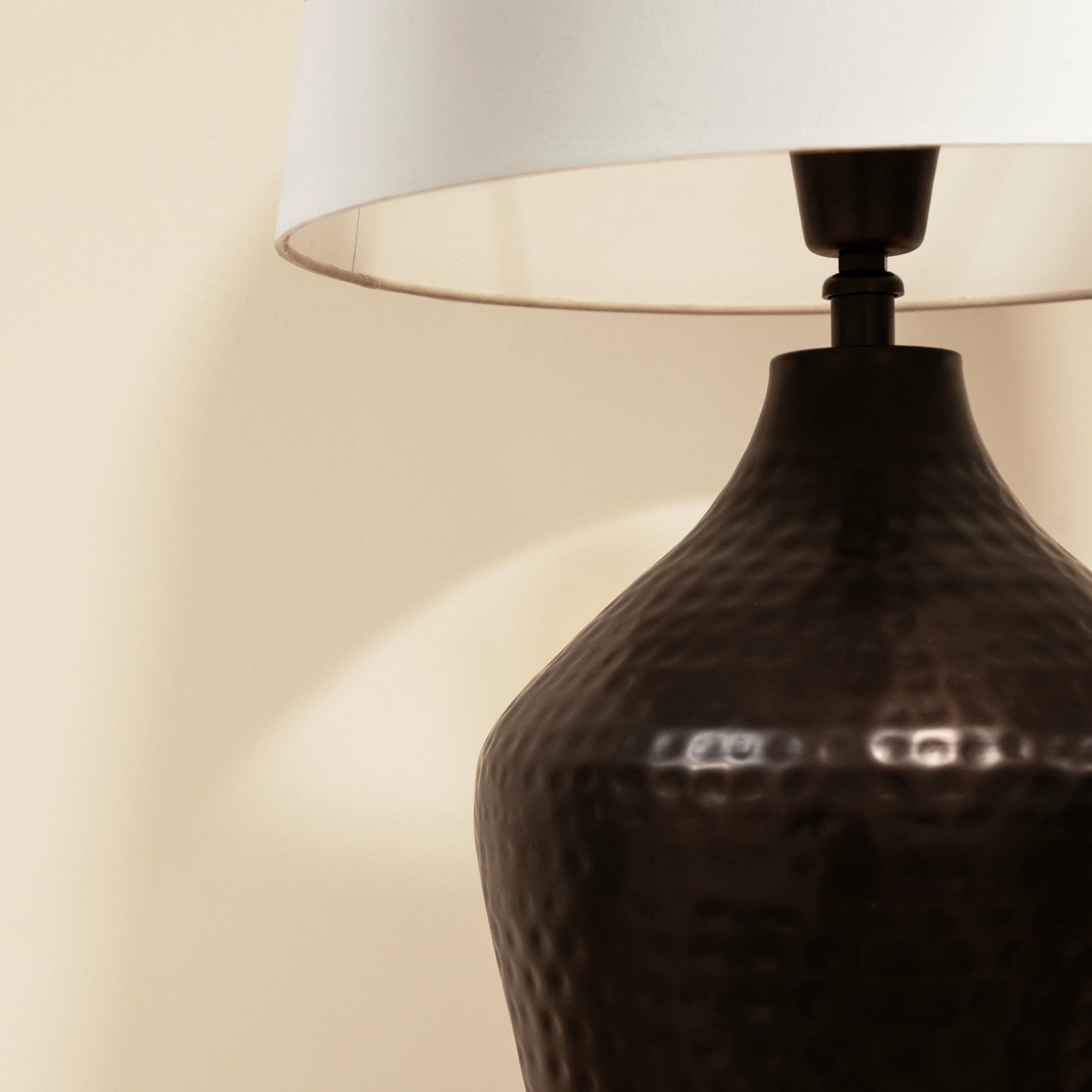 Hale Black Bronze Lamp with Coningsby White Shade - 35cm
- Laura James