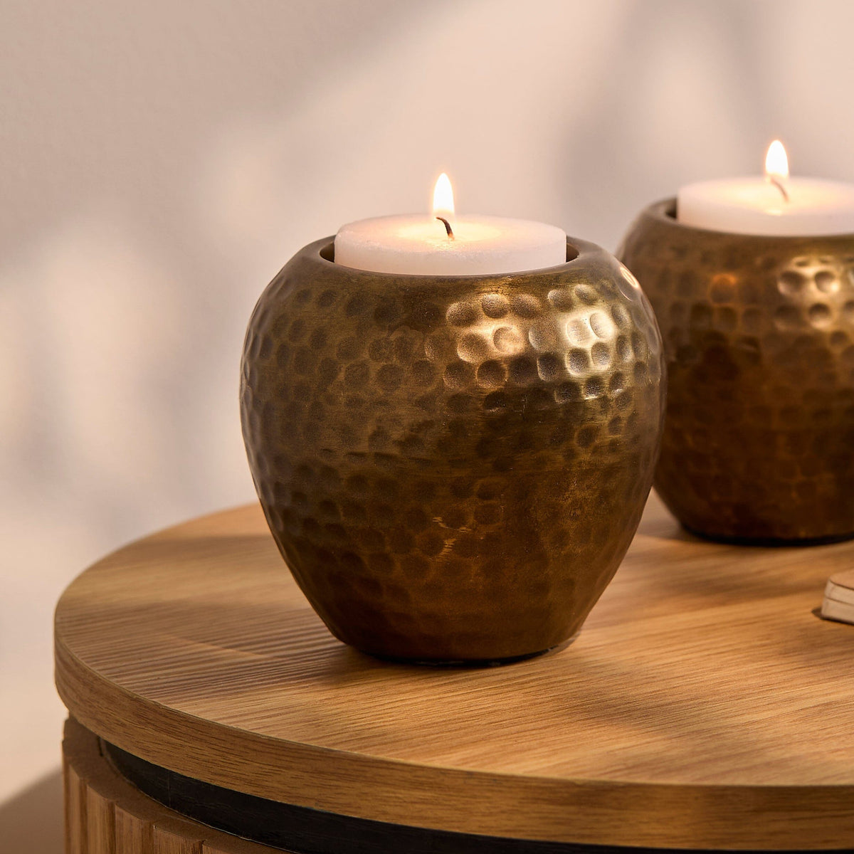 Hale Large Metal Candle Holder - Gold - Laura James