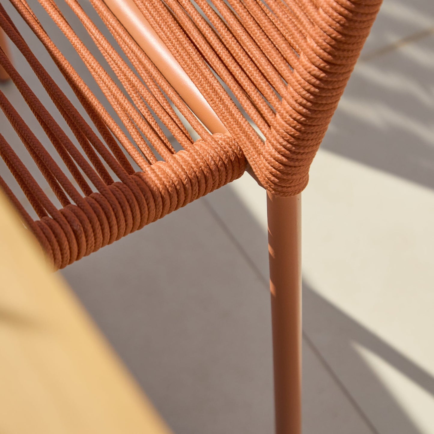 Hali 6 Seater Wooden Garden Dining Set with Ryder Burnt Orange Chairs - 175cm - Laura James