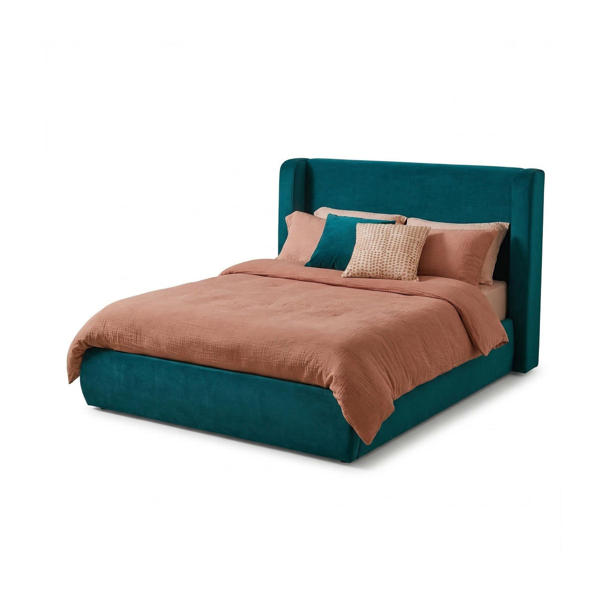 Hannah King Ottoman Bed - Deep Teal - Laura James