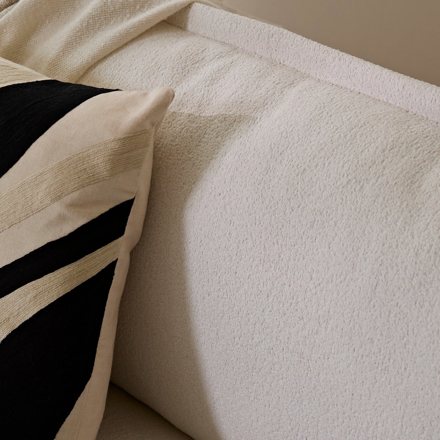 Harlow 2 Seater Double Sofa Bed - Chalk White Boucle - Laura James