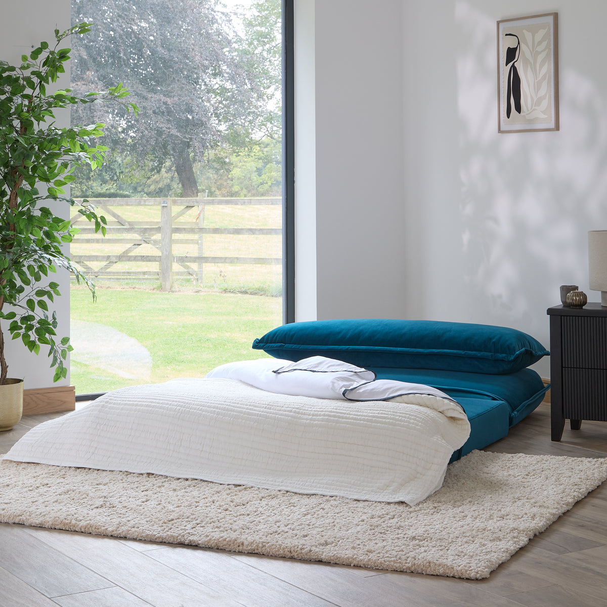 Harlow Double Sofa Bed - Soft Teal