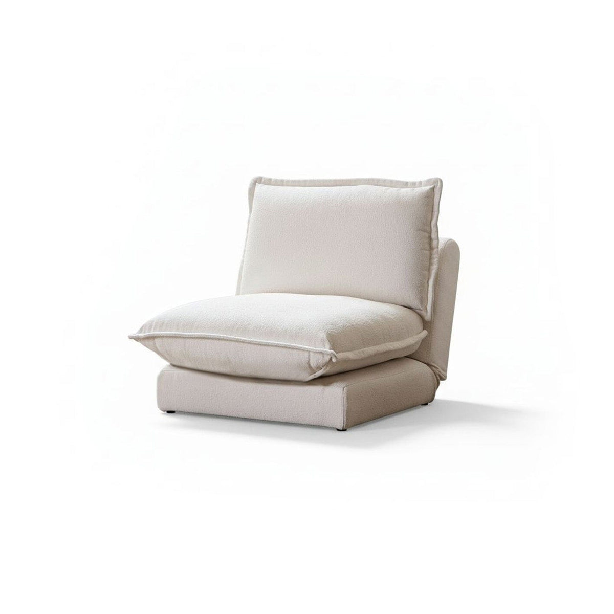 Harlow Single Sofa Bed - Chalk White Boucle - Laura James