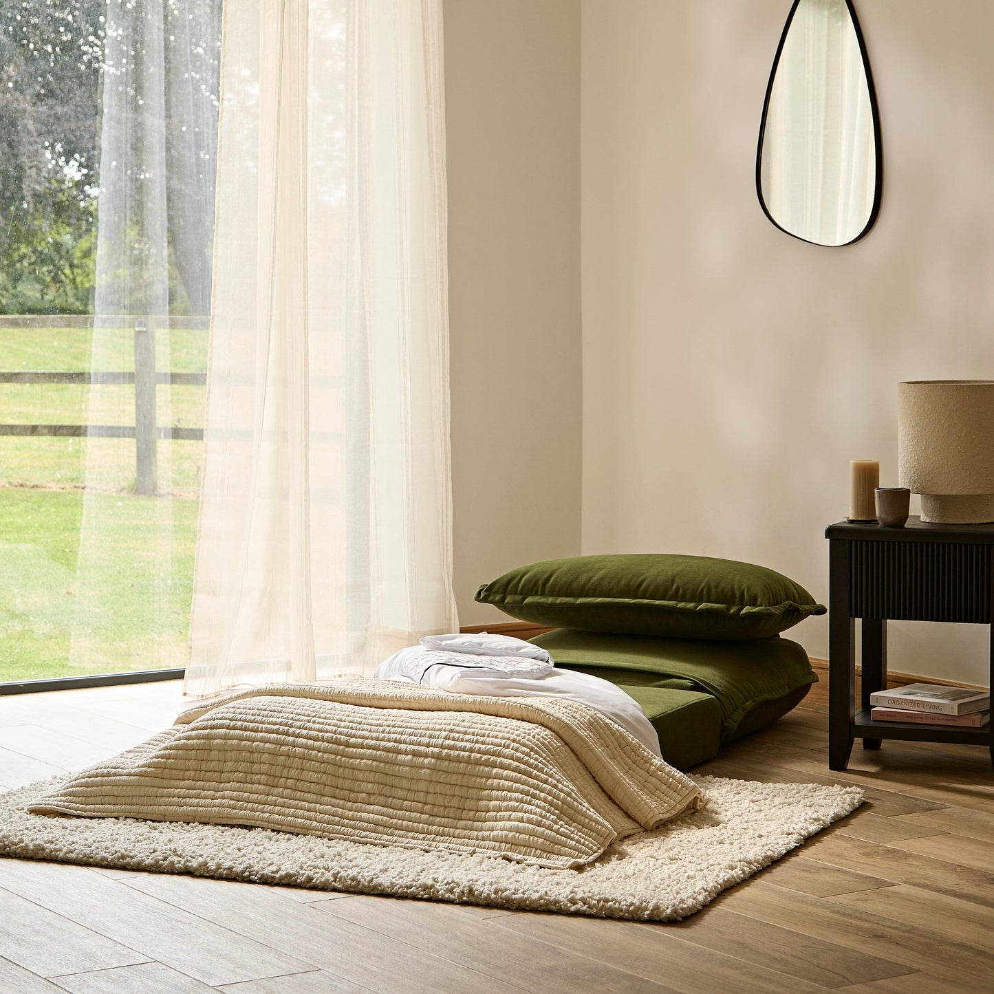 Harlow Single Sofa Bed - Fern Green - Laura James
