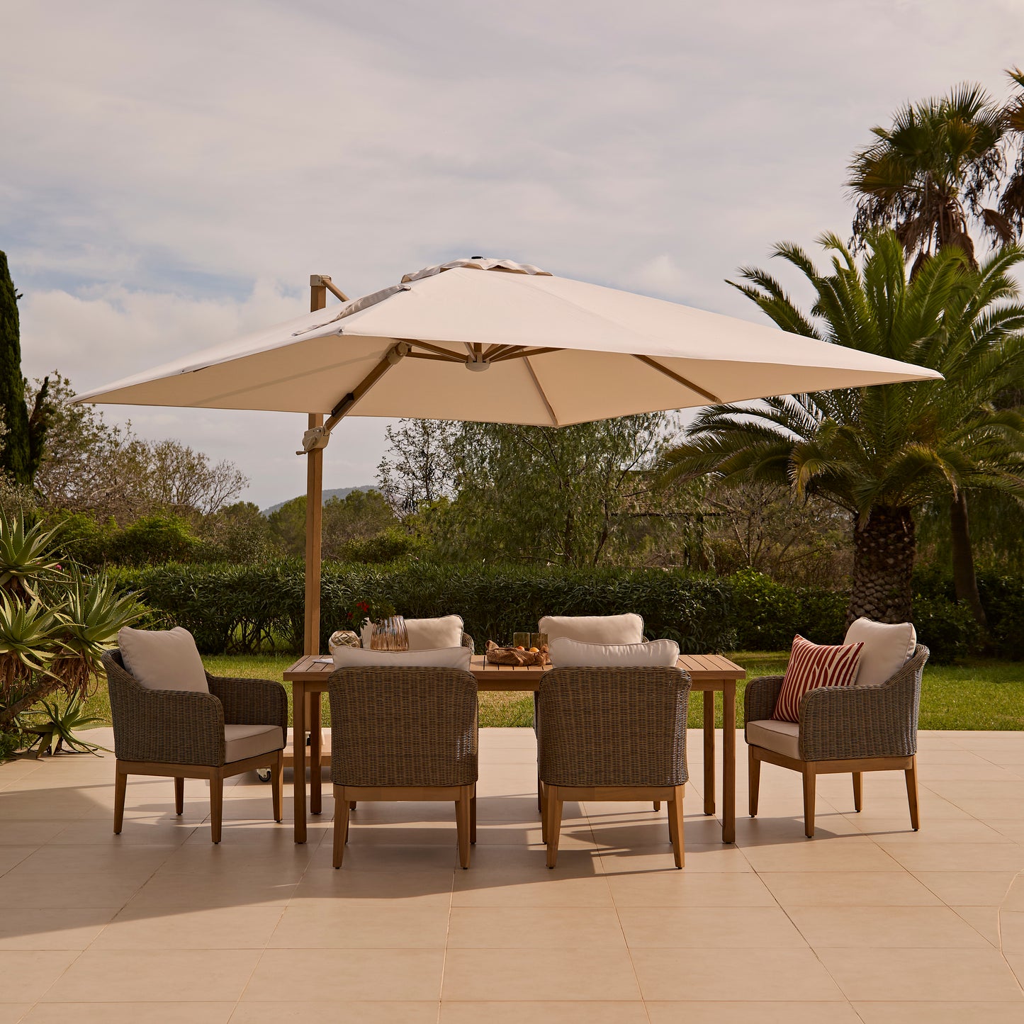 Harlyn 6 Seater Wooden Garden Dining Set with Harlyn Chairs - 200cm - Laura James