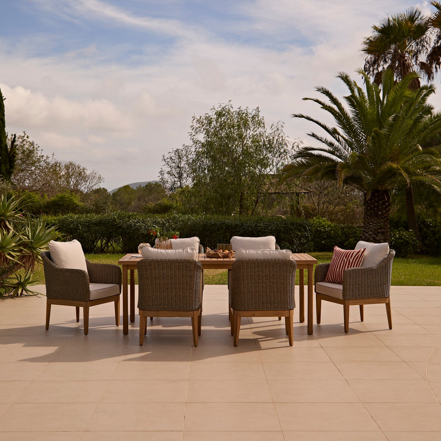 Harlyn 6 Seater Wooden Garden Dining Set with Harlyn Chairs - 200cm - Laura James