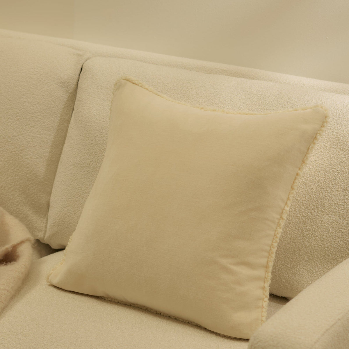 Hayes 45 x 45cm Velvet Cushion Cover - Clay Fringed - Laura James
