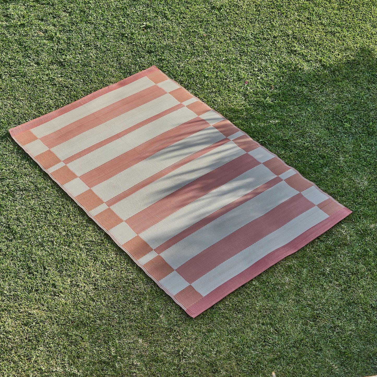 Hemsby 200x290cm Outdoor Rug - Paprika Stripe - LAURA jAMES