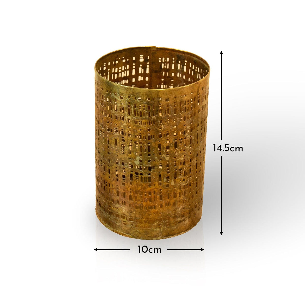 Herriard Metal Lantern - Set Of 2 - Gold