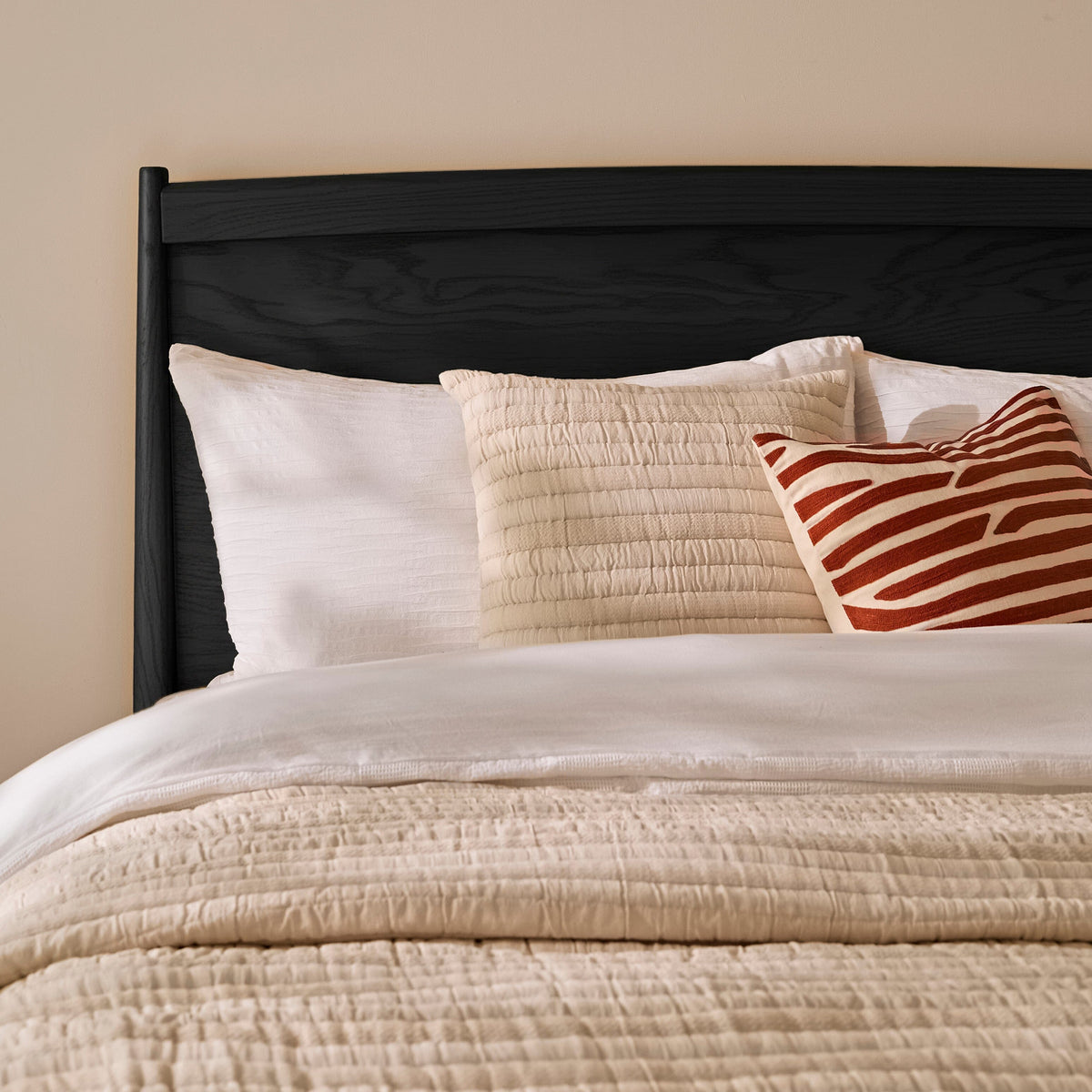 Ida Double Wooden Bed - Black Oak - Laura James