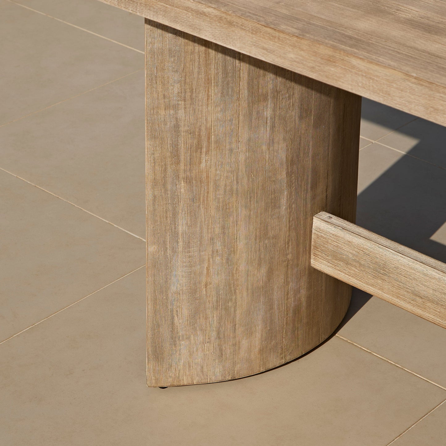 Imani 6 Seater Wooden Garden Dining Table - Light Brush Acacia- Laura James