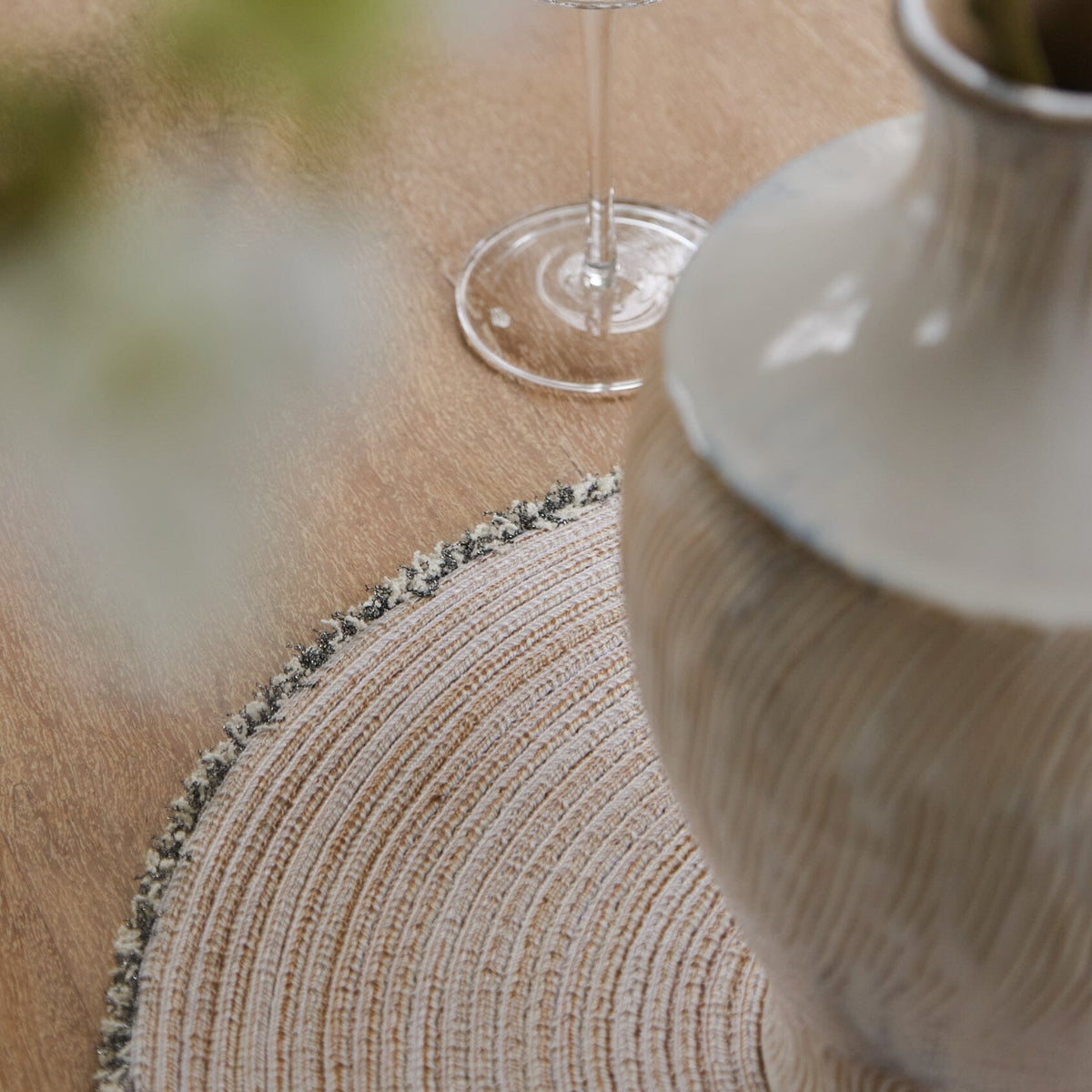 Imogen Chalked Mango Wood Round Dining Table - 120cm - Laura James