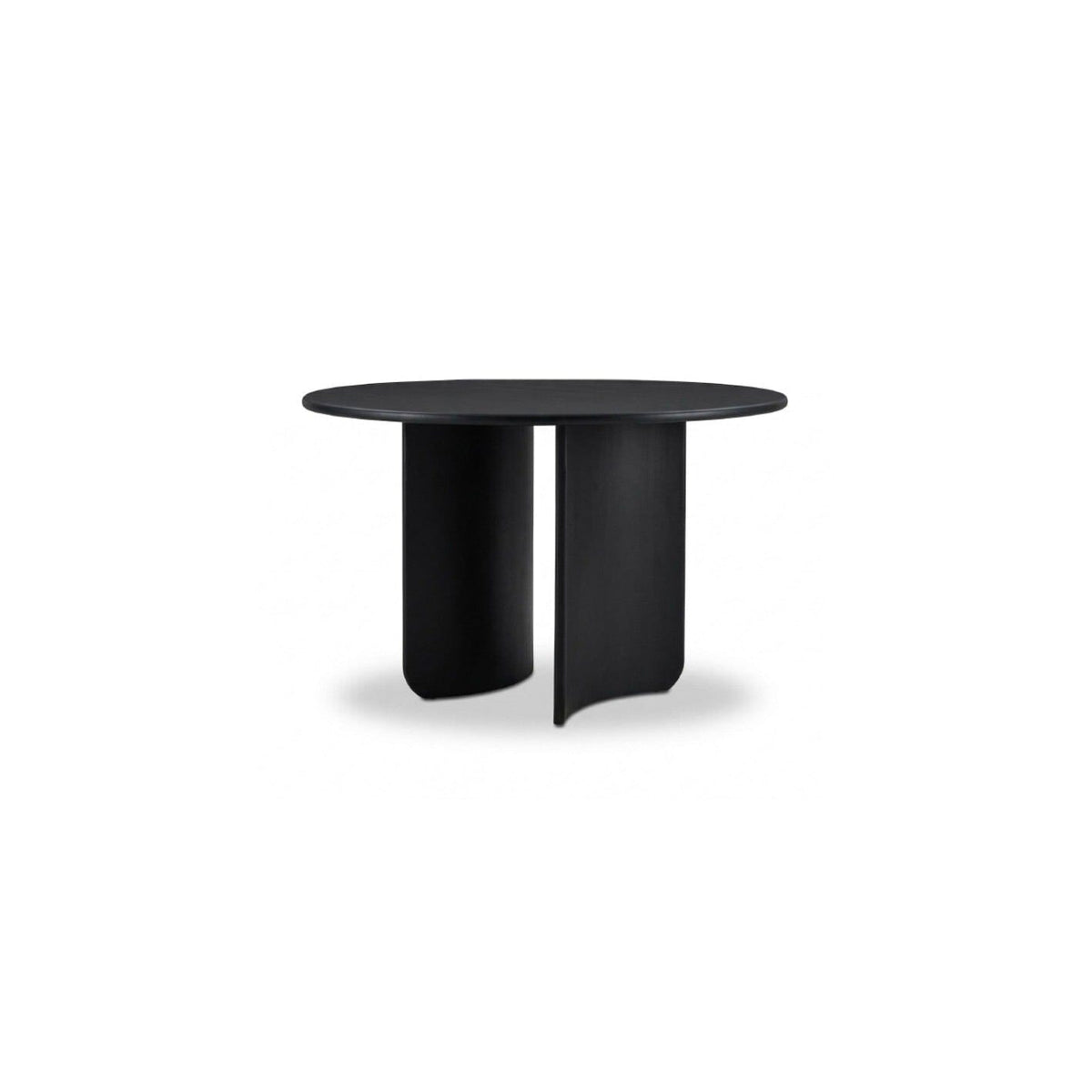 Imogen Jet Black Mango Wood Round Dining Table - 120cm - Laura James