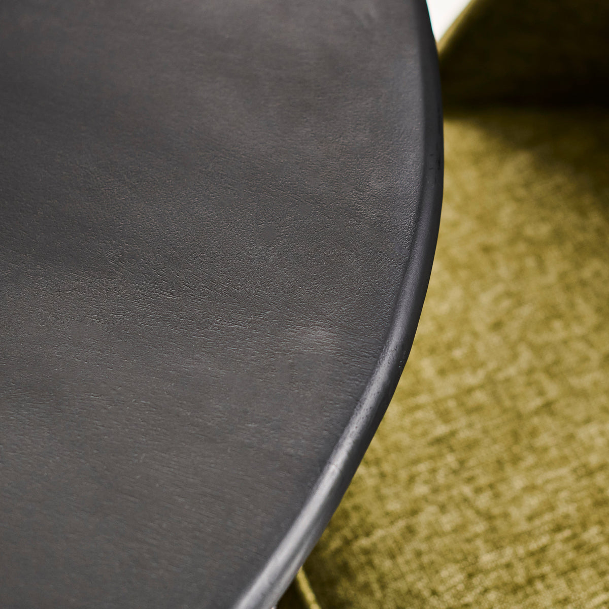 Imogen 190cm Black Mango Wood Dining Table Set - 6 Seater - Marilyn Moss Green Dining Chairs - Black Legs - Laura James