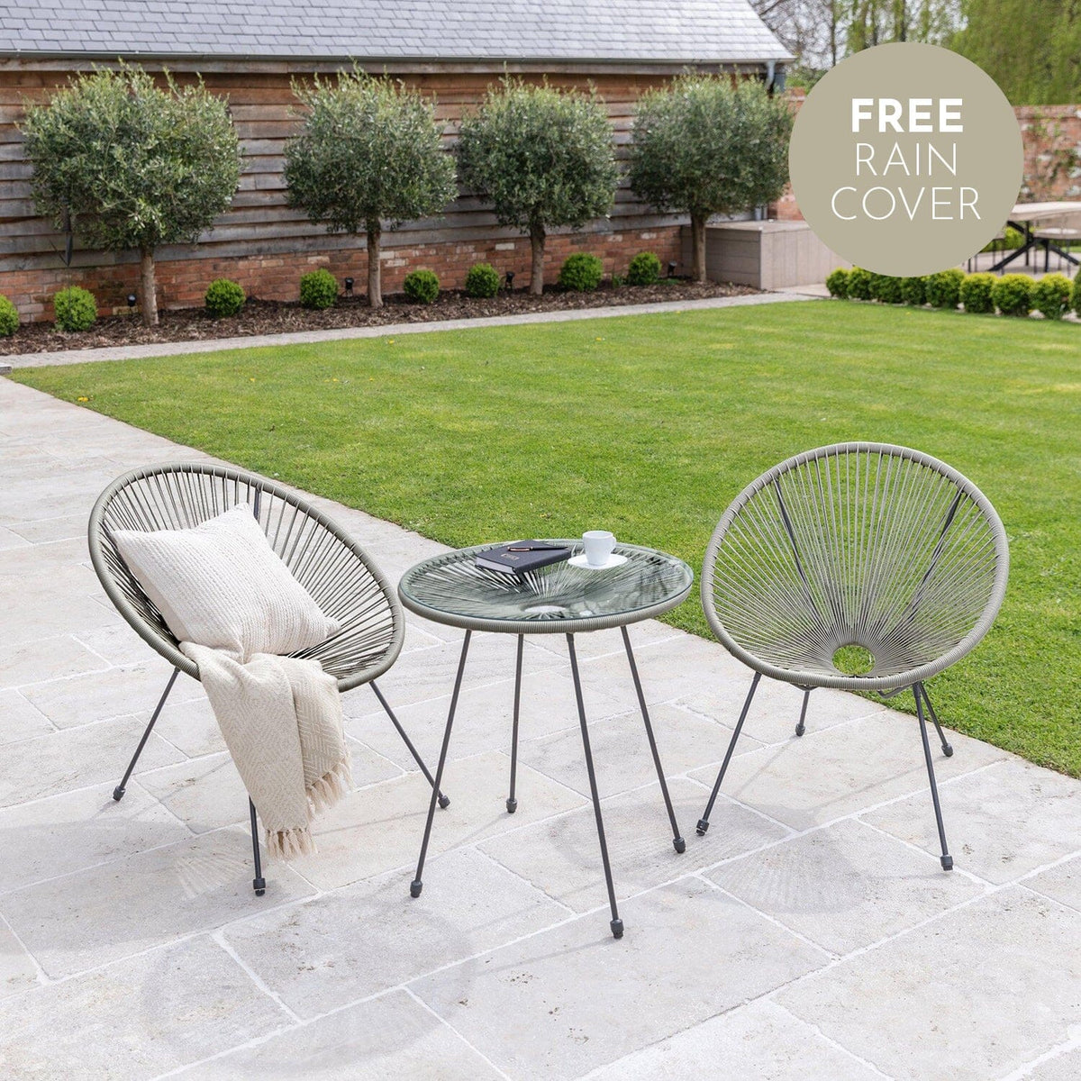 Indra String Bistro Set - grey - Laura James