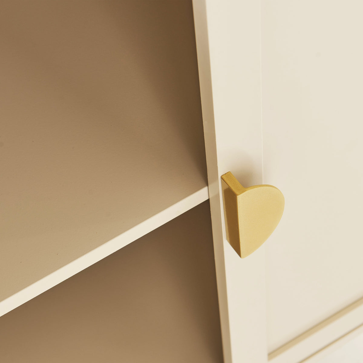 Ines 2 Door Sideboard - Taupe & Gold legs - Laura James