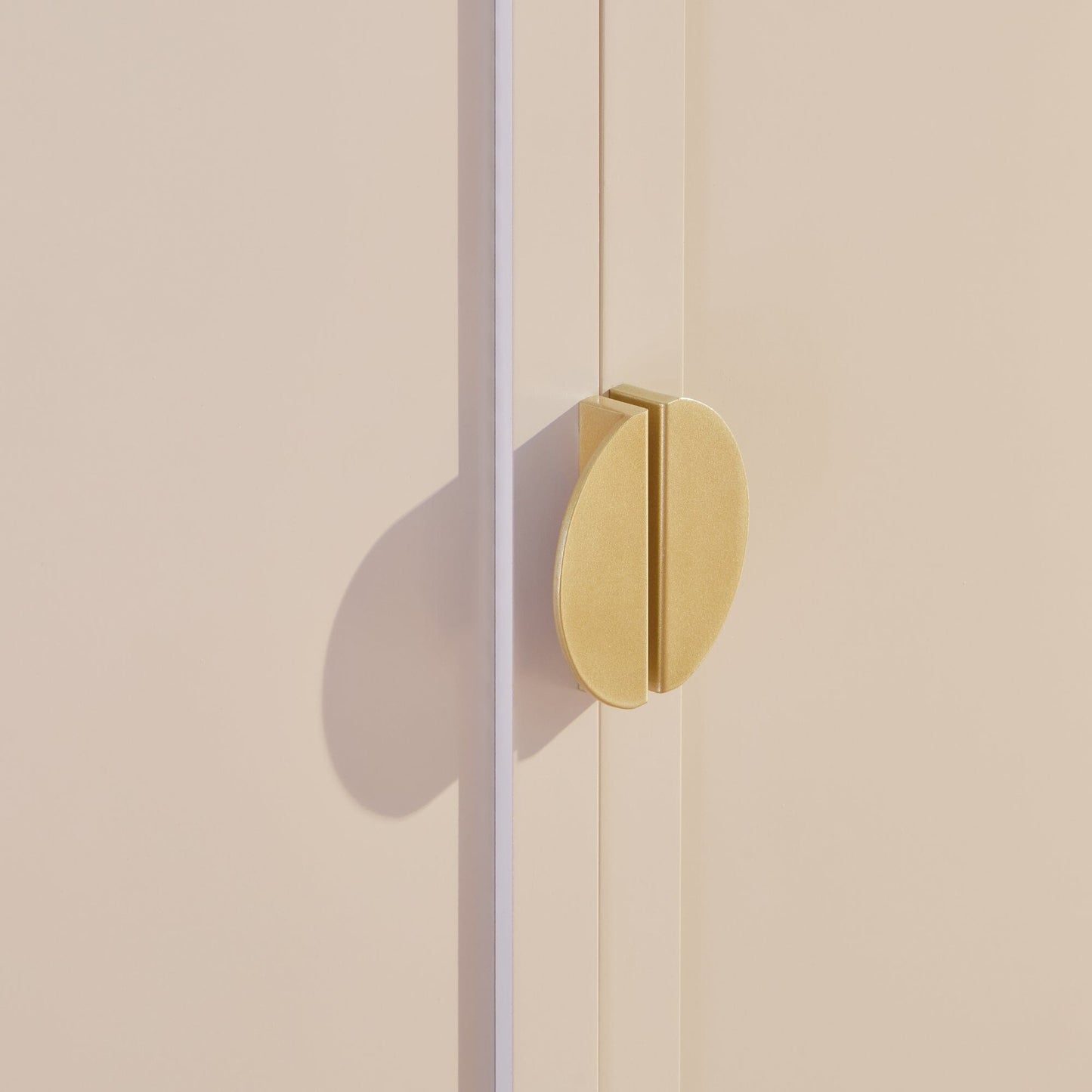 Ines 4 Door Sideboard - Taupe & Gold - Laura James