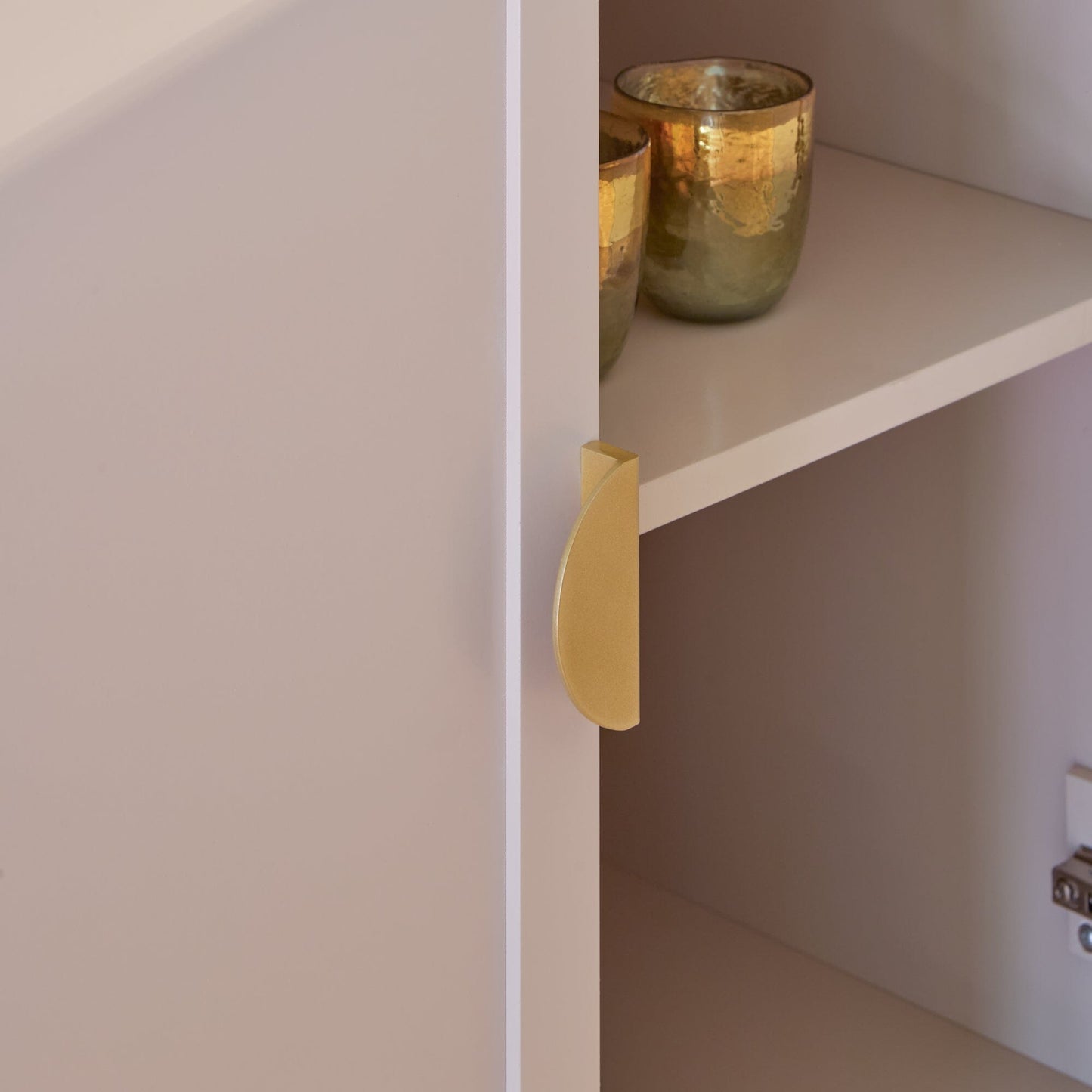 Ines 4 Door Sideboard - Taupe & Gold - Laura James