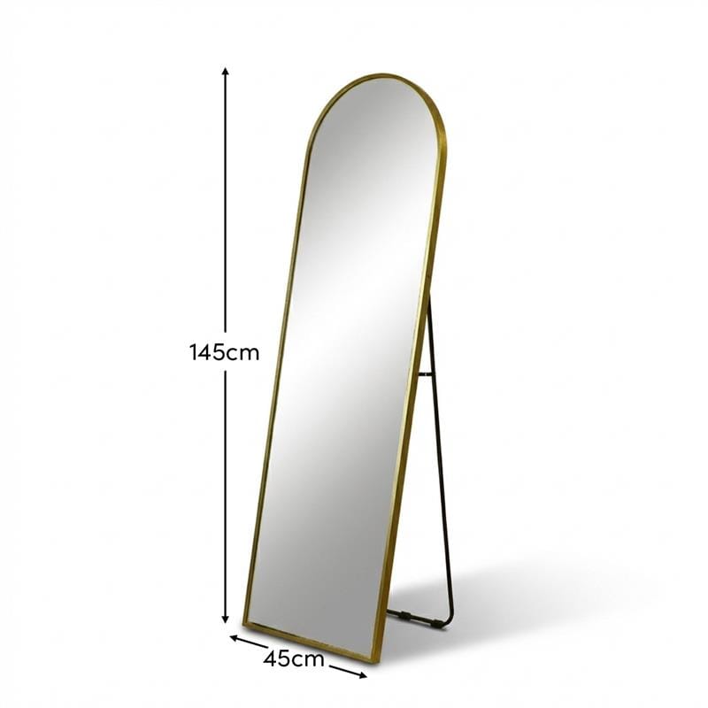 Ingham 145x45cm LED Arch Mirror - Gold - Laura James