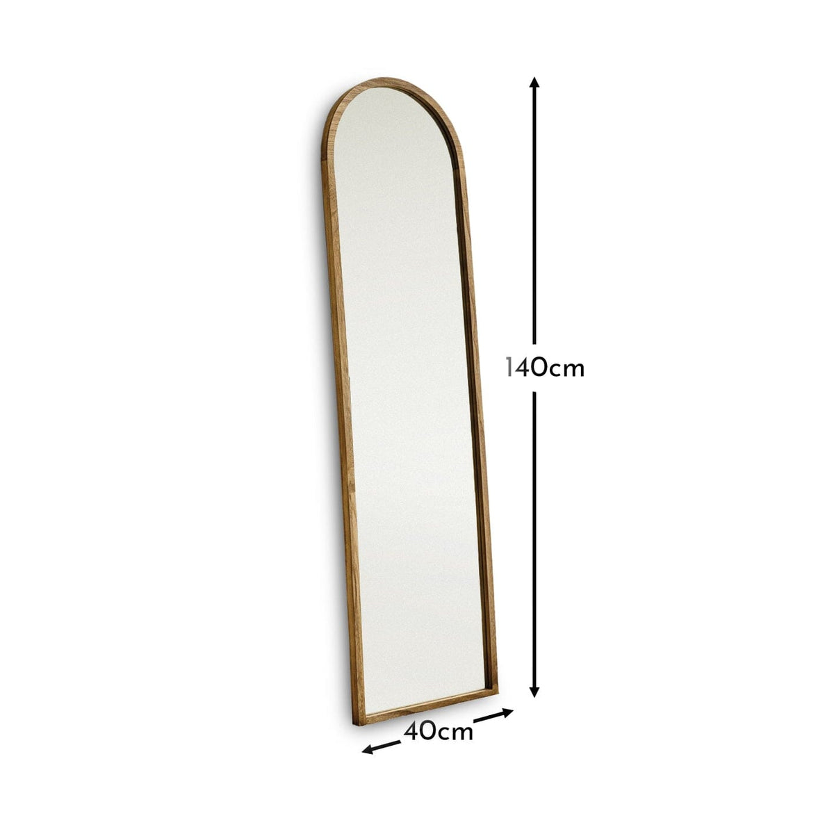 Ingham 140x40cm Wooden Arch Mirror - Natural - Laura James