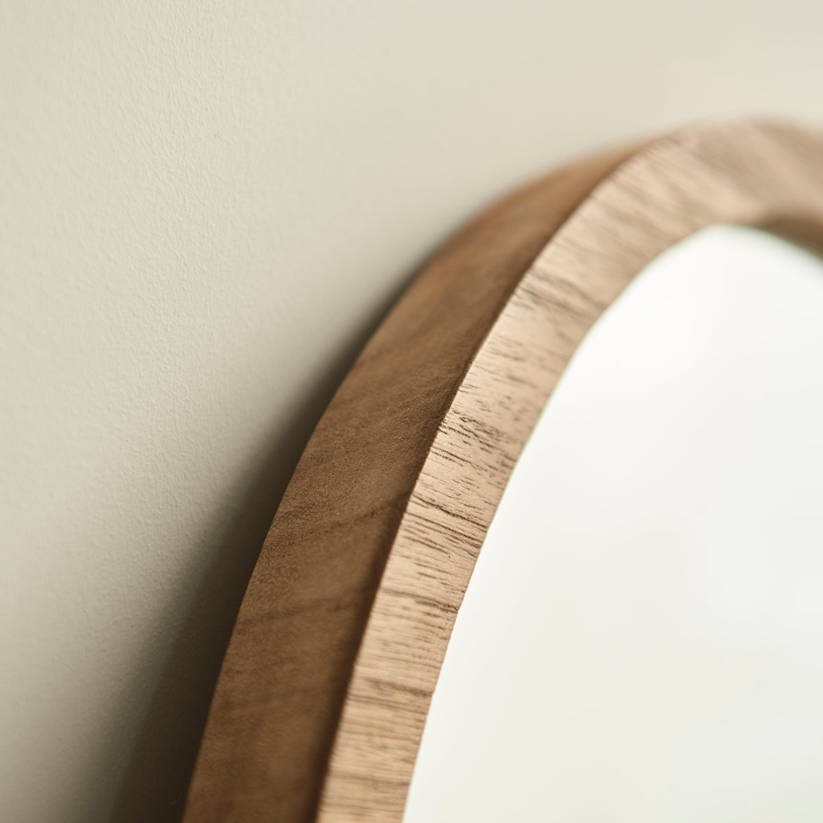 Ingham 140x140 Wooden Arch Mirror - Natural- Laura James