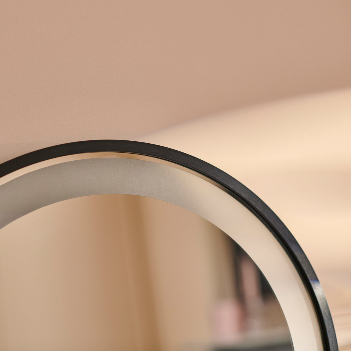Ingham 65x45cm LED Arch Bathroom Mirror - Black - Laura James