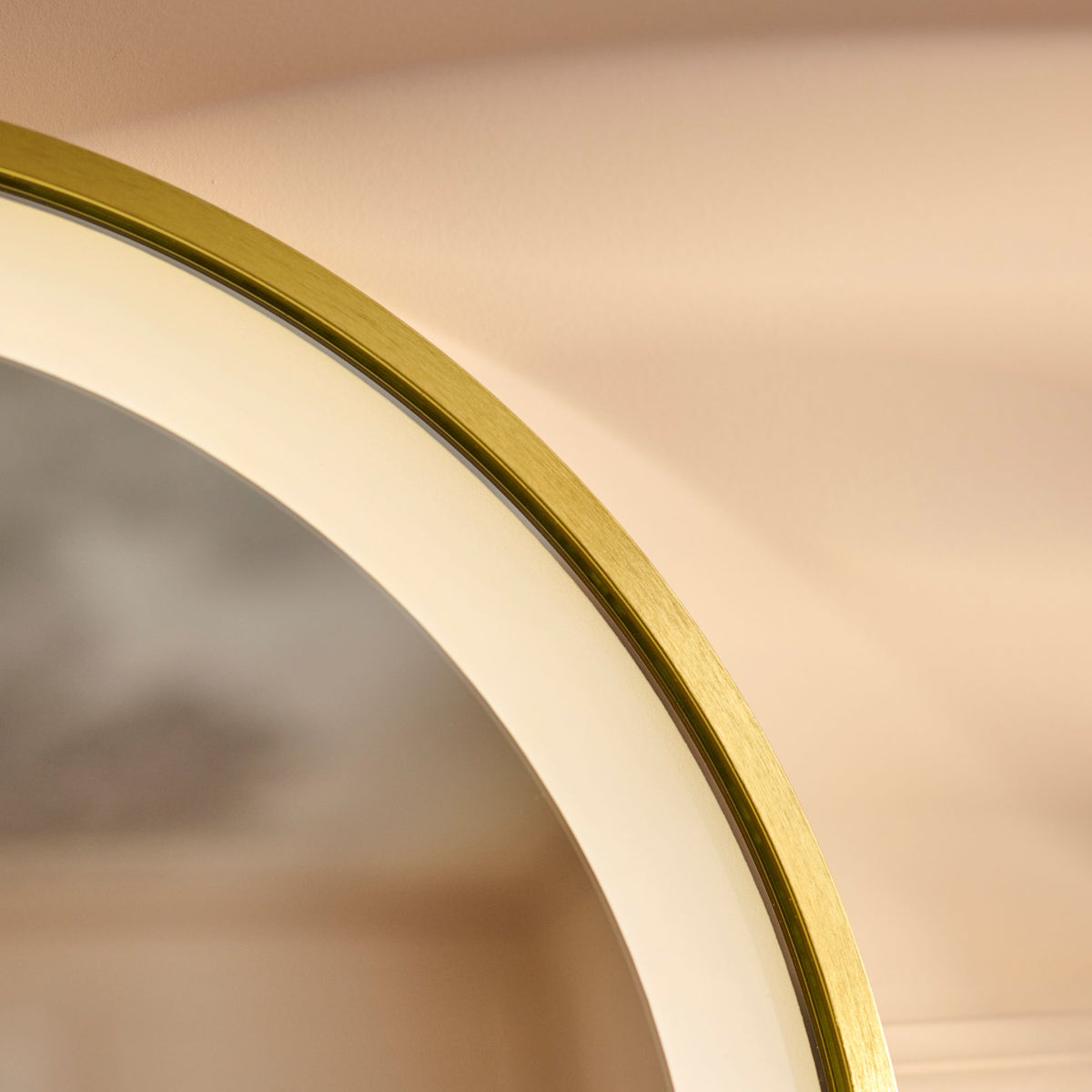 Ingham 65x45cm LED Arch Bathroom Mirror - Gold - Laura James