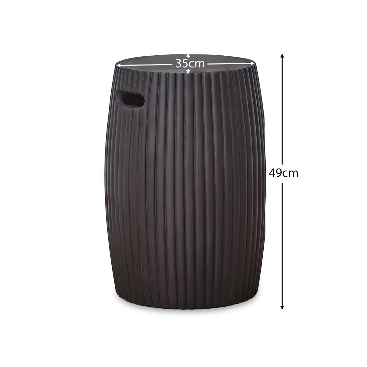 Jabari Small Black Side Table - Laura James