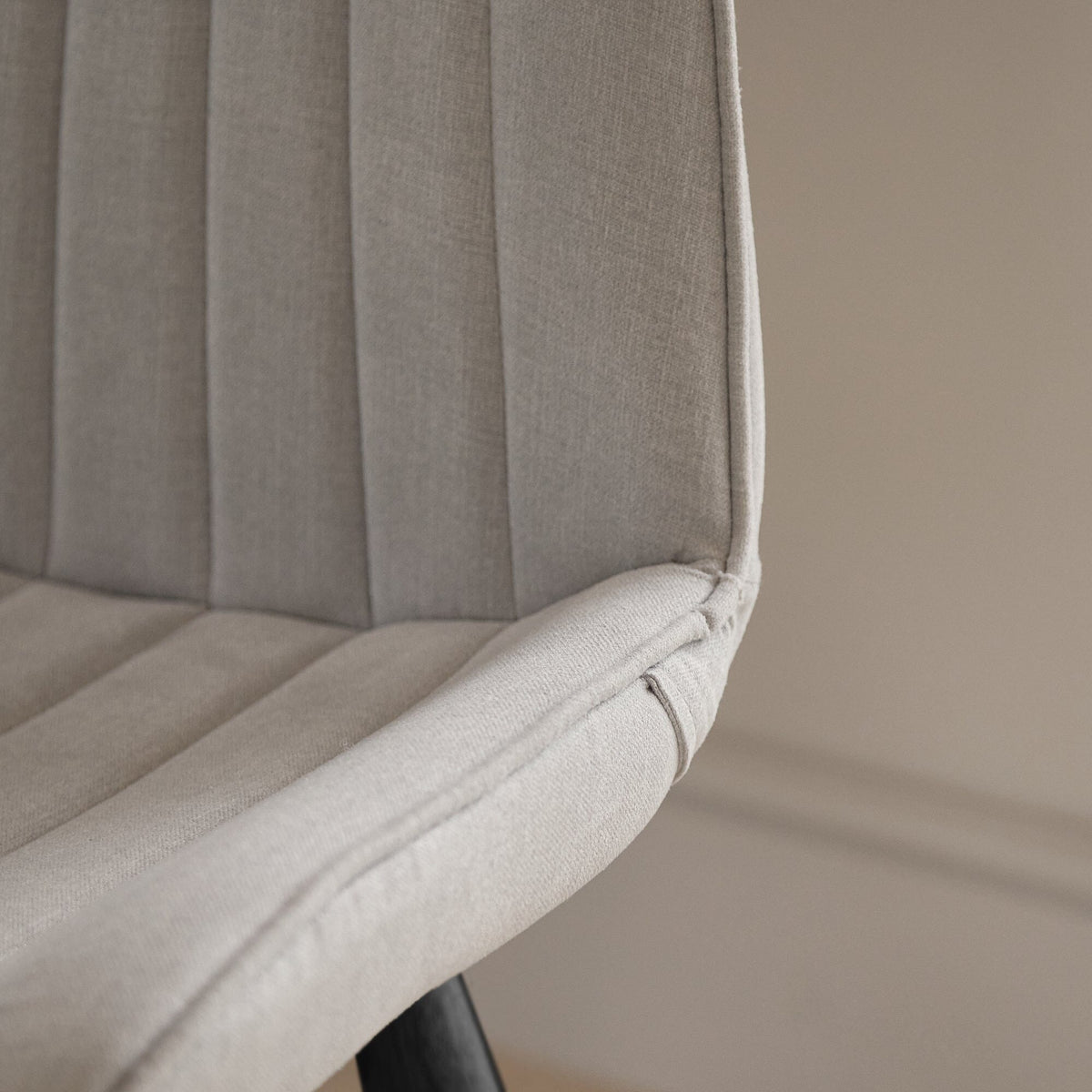 Bella Grey Dining Chairs - Set Of 2 - Black Legs - Laura James