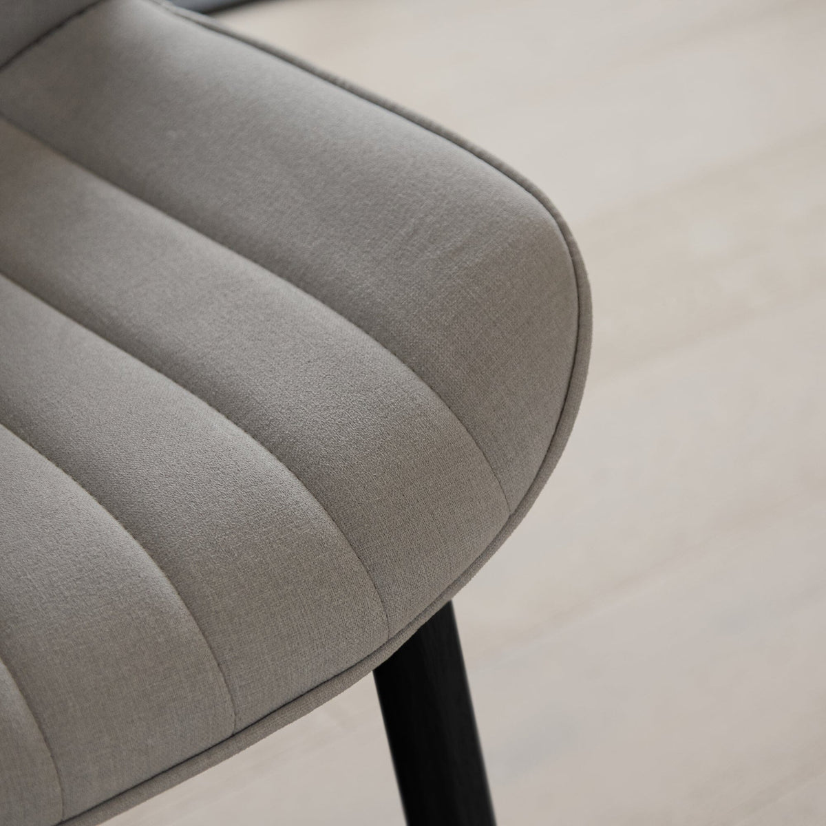 Bella Grey Dining Chairs - Set Of 2 - Black Legs - Laura James