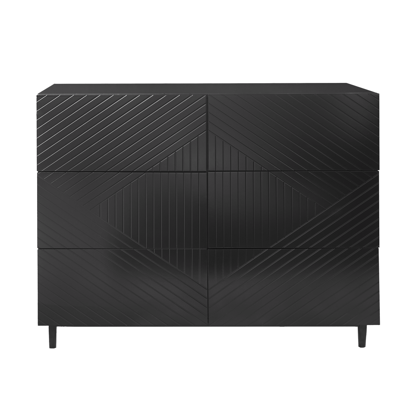 Jack 6 Chest of Drawers - Black - Laura James