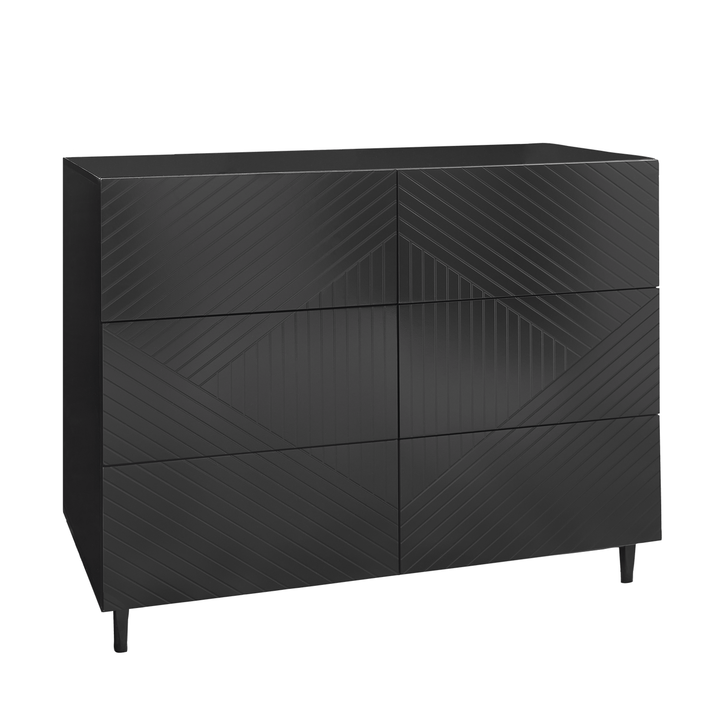 Jack 6 Chest of Drawers - Black - Laura James