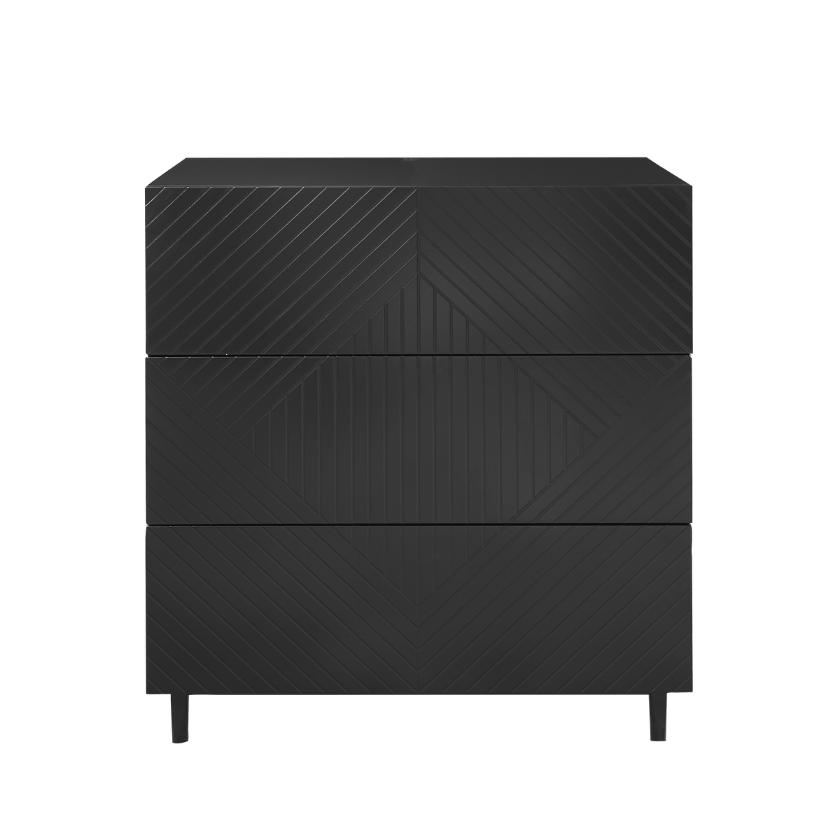 Jack 3 Chest of Drawers - Black - Laura James