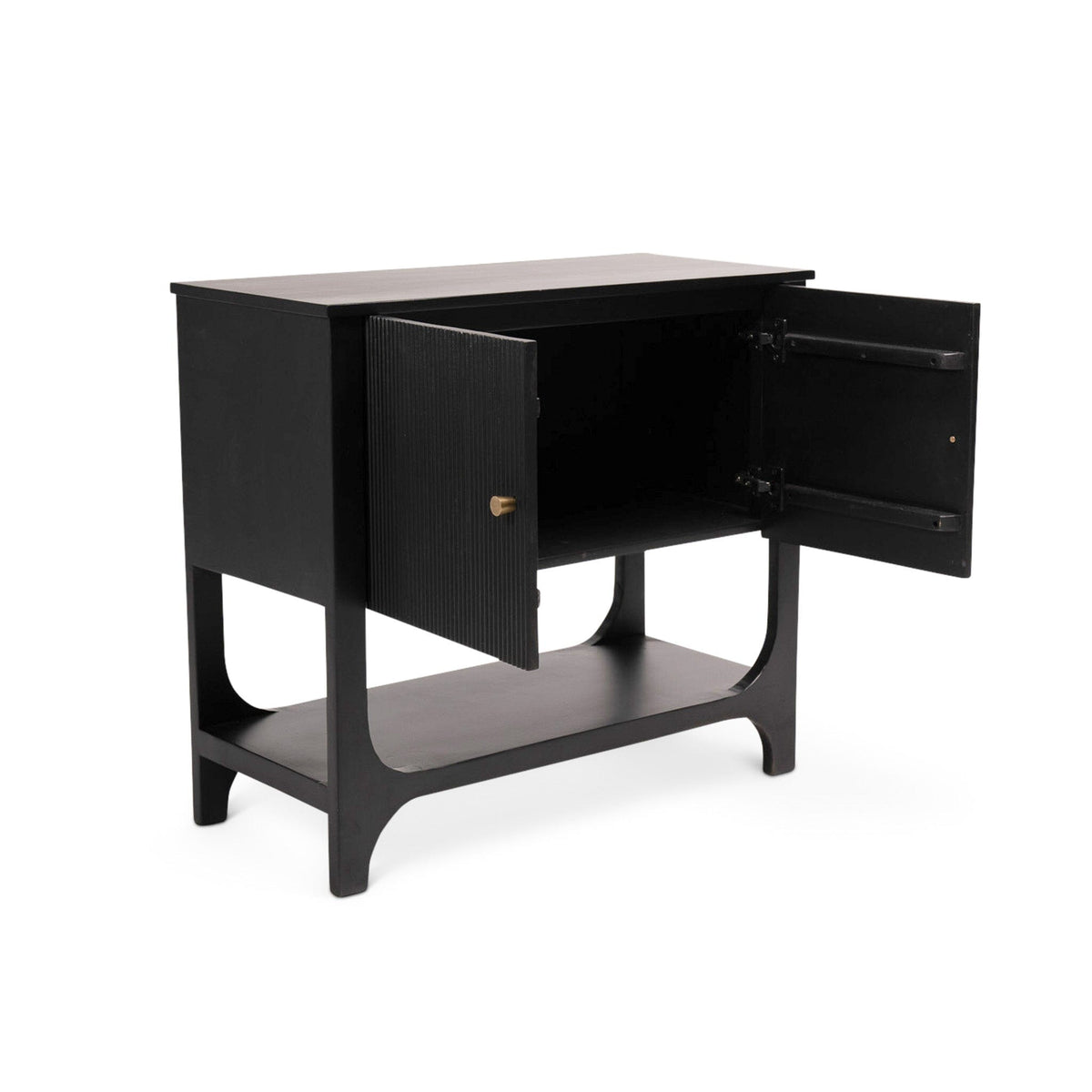Jade 2 Door Small Sideboard - Black