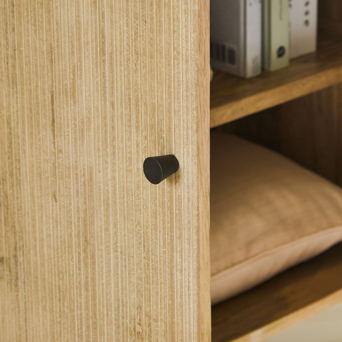 Jade 2 Door Tall Cabinet - Chalked Mango Wood - Laura James