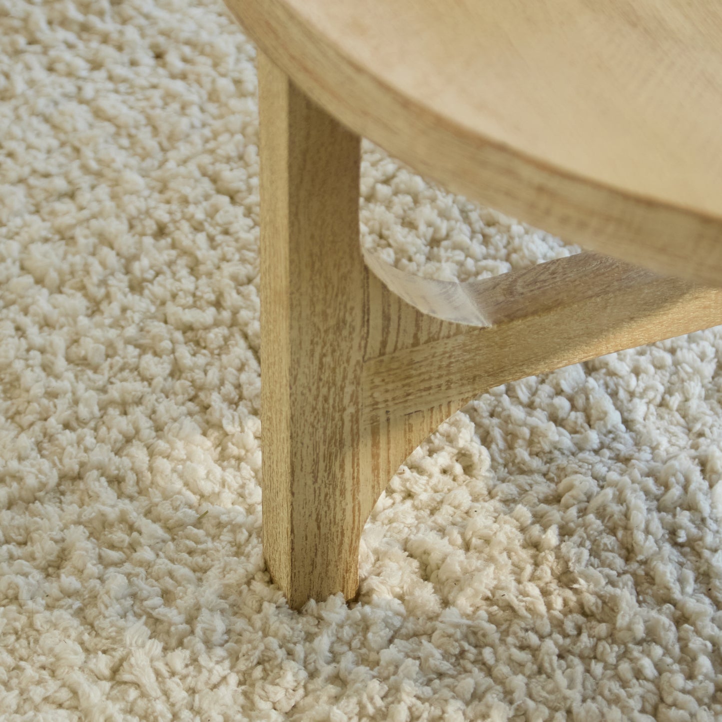 Jade Chalked Mango Wood Round Coffee Table - Laura James