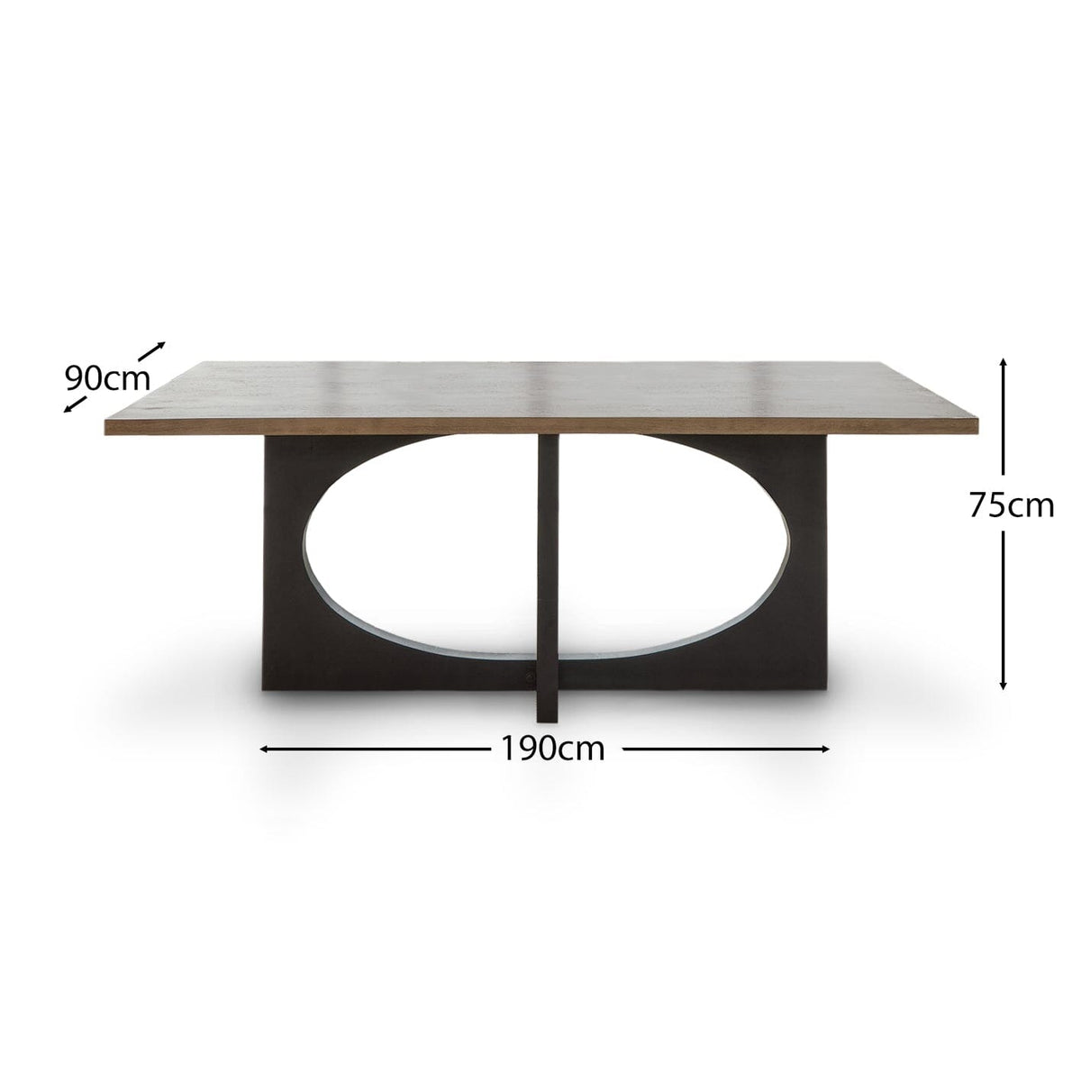 Jade Rectangular Chalked Mango Wood Dining Table - Laura James